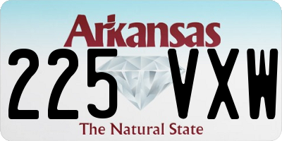 AR license plate 225VXW