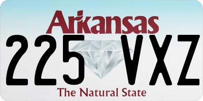 AR license plate 225VXZ