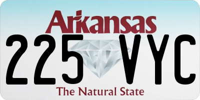 AR license plate 225VYC