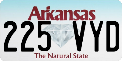 AR license plate 225VYD