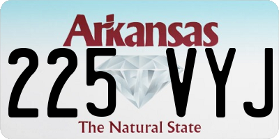 AR license plate 225VYJ