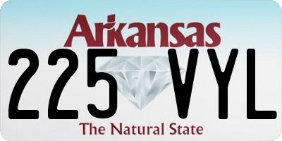 AR license plate 225VYL