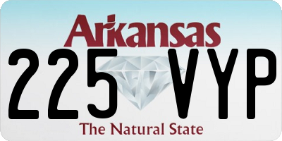 AR license plate 225VYP