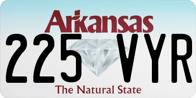AR license plate 225VYR