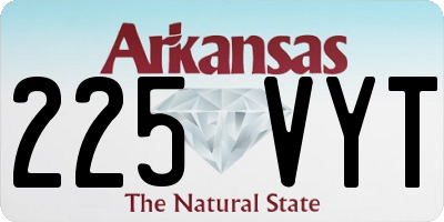 AR license plate 225VYT