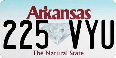 AR license plate 225VYU