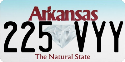 AR license plate 225VYY