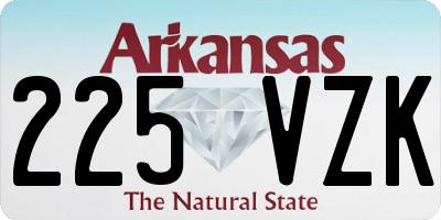 AR license plate 225VZK