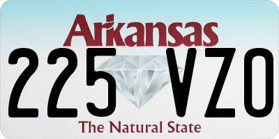AR license plate 225VZO