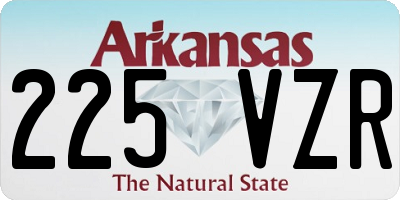 AR license plate 225VZR