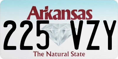 AR license plate 225VZY