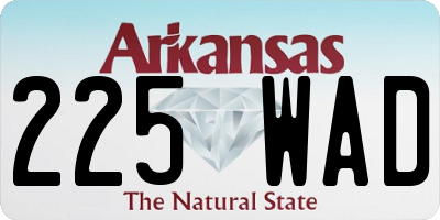 AR license plate 225WAD
