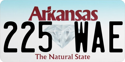 AR license plate 225WAE