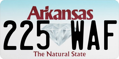 AR license plate 225WAF