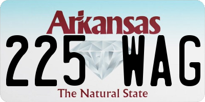AR license plate 225WAG