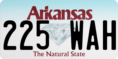AR license plate 225WAH