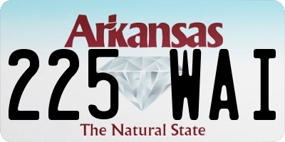 AR license plate 225WAI
