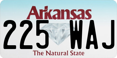 AR license plate 225WAJ
