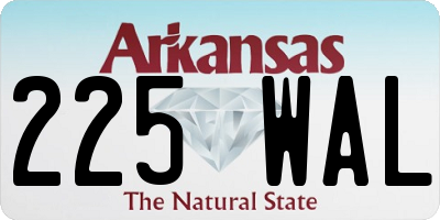 AR license plate 225WAL