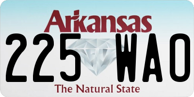 AR license plate 225WAO