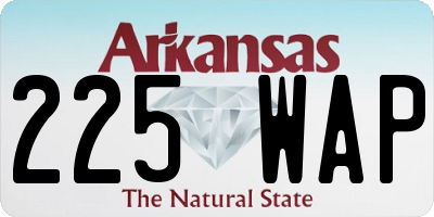 AR license plate 225WAP