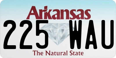 AR license plate 225WAU