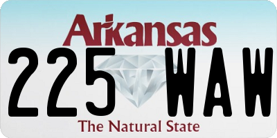 AR license plate 225WAW