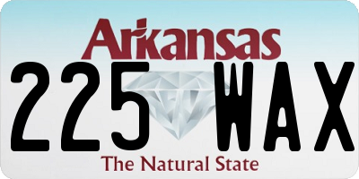 AR license plate 225WAX