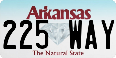 AR license plate 225WAY