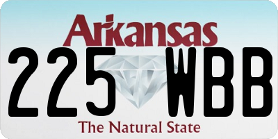 AR license plate 225WBB