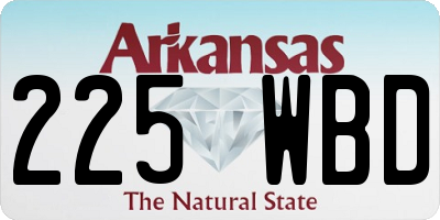 AR license plate 225WBD
