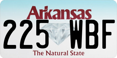 AR license plate 225WBF