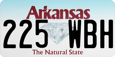 AR license plate 225WBH