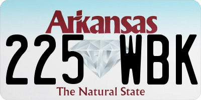 AR license plate 225WBK