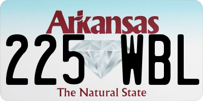 AR license plate 225WBL