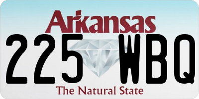 AR license plate 225WBQ