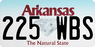 AR license plate 225WBS