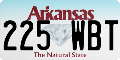 AR license plate 225WBT