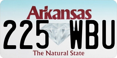 AR license plate 225WBU