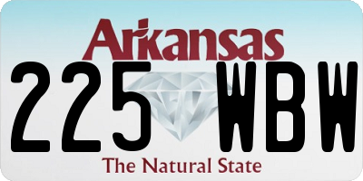 AR license plate 225WBW
