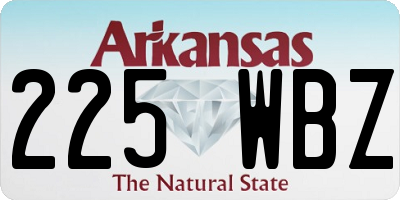 AR license plate 225WBZ