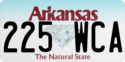 AR license plate 225WCA