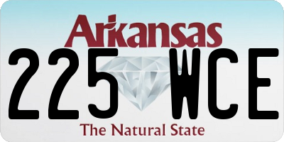 AR license plate 225WCE