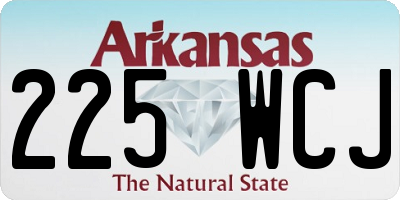 AR license plate 225WCJ