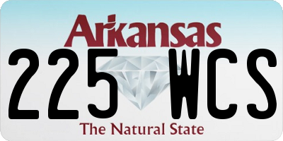 AR license plate 225WCS