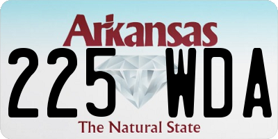 AR license plate 225WDA