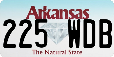 AR license plate 225WDB