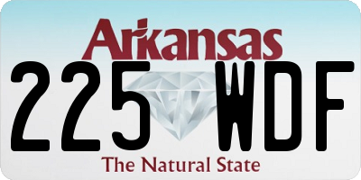 AR license plate 225WDF