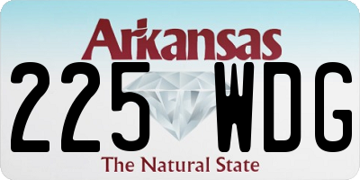 AR license plate 225WDG