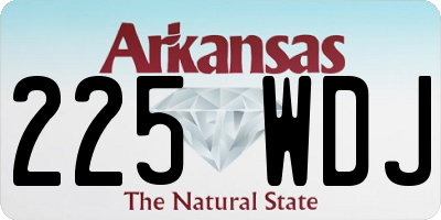 AR license plate 225WDJ